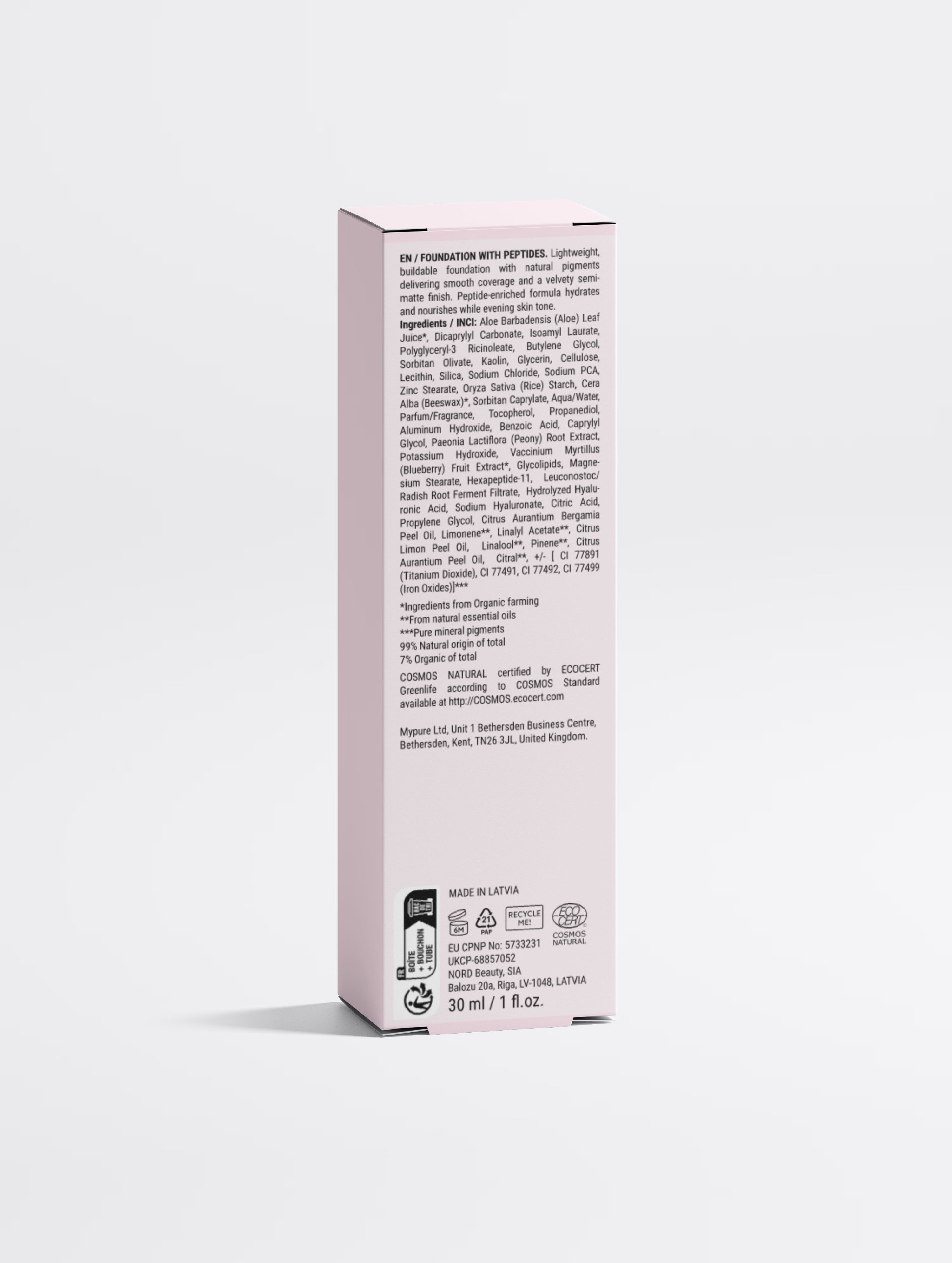 Foundation with Peptides, 10 Light Warm